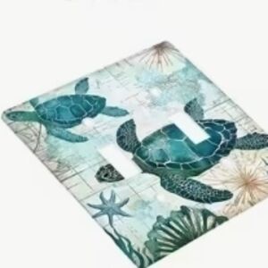 Sea Turtle Double Light Switch Cover